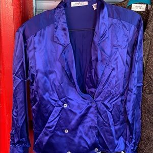 Linda Alford for Ellen Tracy silk shirt